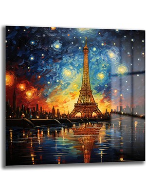 Glazella Eyfel Kulesi̇ Kare Cam Tablo