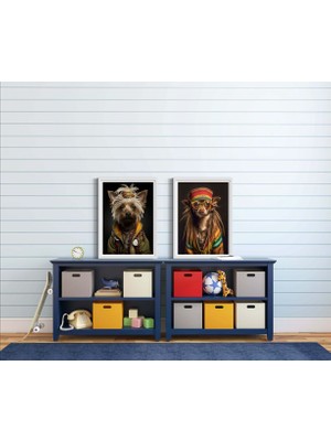 Decotorium Çerçeveli Tablo Anımal Kıngdom-Dog Serisi Mdf Tablo DOG/206