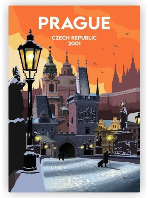 Zinbooz Prag Prague Czech Republic 2001 Ahşap Poster 20X29 cm