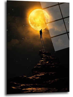 Glazella Dekorati̇f Güneş Deği̇şi̇mi̇ Di̇key Cam Tablo