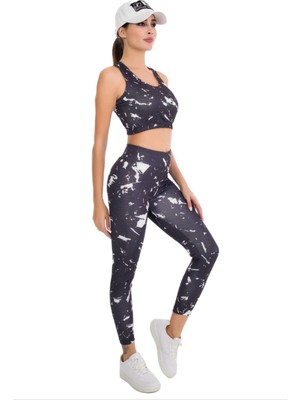 Çeşitli Renklerde Renk ve Beden Seçenekli Lady Sporcu Uzun Tayt Büstiyer Spor Takım