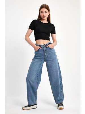 Moon Art Baggy Denim Pantolon 4