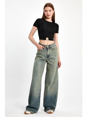 Moon Art Baggy Denim Pantolon 2