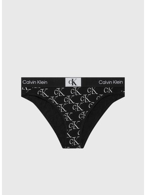 Calvin Klein Siyah - Beyaz Kadın Bikini Külot 000QF7222E