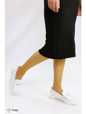 Mammamia Kadın  Deri Ortopedik Günlük Loafer Ayakkabı M25/YA-ANNA