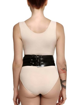 Mulvix Mulvxjrt JRT02 Perçin Detaylı Şık Deri Korse,  Korse Harness - 905 (Mulvix)