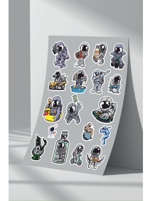 Stickermarket Astronot Uzay Sticker Seti (21)