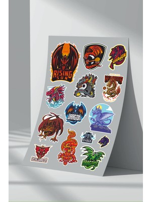 Stickermarket Dragon Sticker Seti (5)