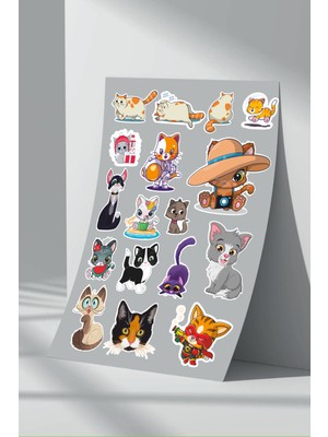 StickerMarket Kedi Sticker Seti (12)