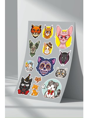 Stickermarket Kedi Sticker Seti (15)