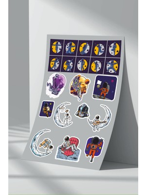 Stickermarket Astronot Uzay Sticker Seti (5)