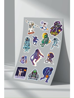 Stickermarket Astronot Uzay Sticker Seti (25)