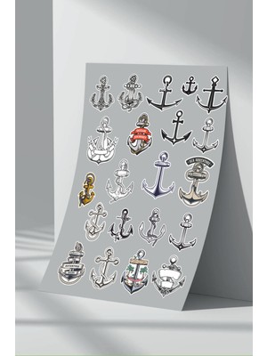 Stickermarket Denizci Çapa Sticker Seti (2)