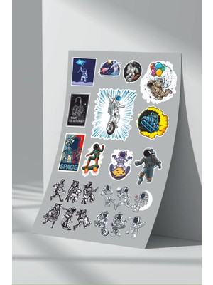Stickermarket Astronot Uzay Sticker Seti (15)