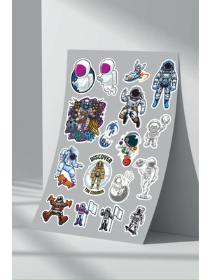 Stickermarket Astronot Uzay Sticker Seti (23)