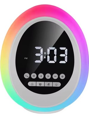 Hiqonic Dokunmatik Gece Lambası - Dijital Radyolu Çalar Saat - Alarm - Bluetooth Hoparlör