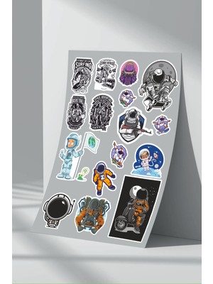 Stickermarket Astronot Uzay Sticker Seti (20)