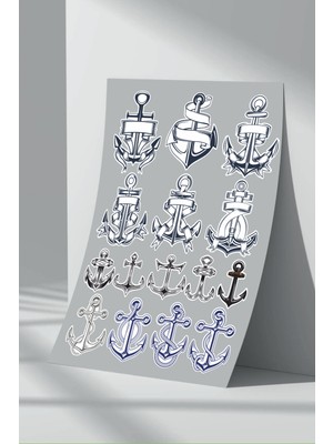 Stickermarket Denizci Çapa Sticker Seti (5)
