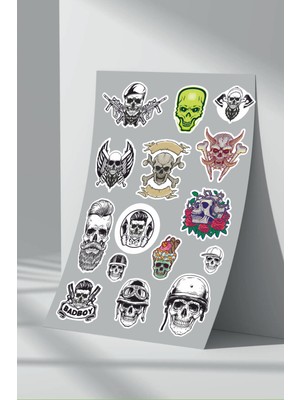 Stickermarket Kurukafa Skull Sticker Seti (13)