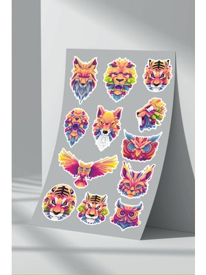 Stickermarket Rengarek Hayvanlar Sticker Seti (3)