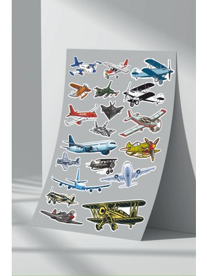Stickermarket Uçak Sticker Seti (3)