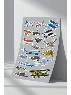 Stickermarket Uçak Sticker Seti (5)