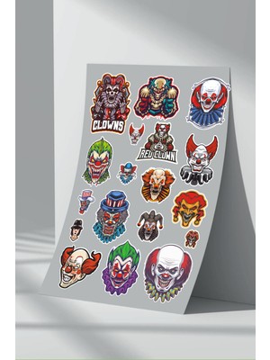 Stickermarket Palyaço Sticker Seti (3)