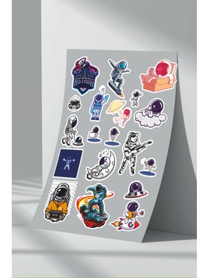 StickerMarket Astronot Uzay Sticker Seti (26)