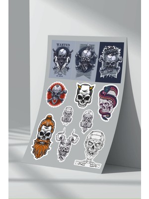 Stickermarket Kurukafa Skull Sticker Seti (23)