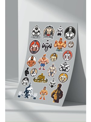 Stickermarket Fitness Gym Sticker Seti (6)