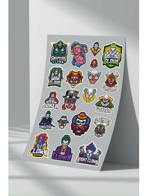 Stickermarket Palyaço Sticker Seti (4)