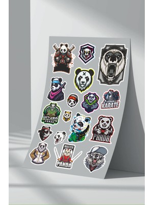 StickerMarket Panda  Sticker Sticker Seti (6)