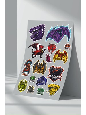 Stickermarket Dragon Sticker Seti (8)