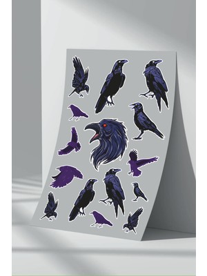 Stickermarket Karga Raven Sticker Seti (1)
