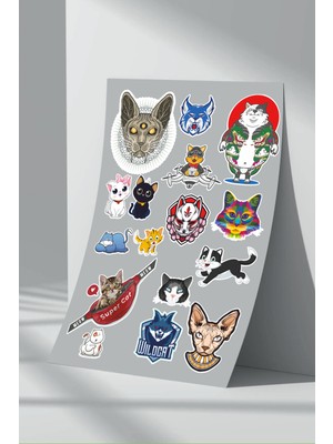 StickerMarket Kedi Sticker Seti (28)