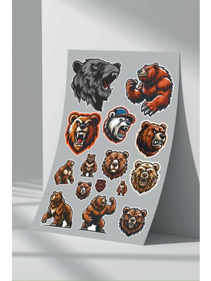 Stickermarket Ayı Bear Sticker Seti (1)