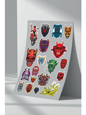 Stickermarket Devil Şeytan Sticker Seti (5)