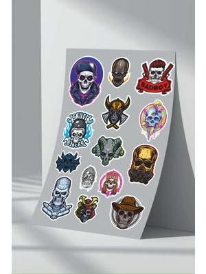 StickerMarket Kurukafa Skull Sticker Seti (15)