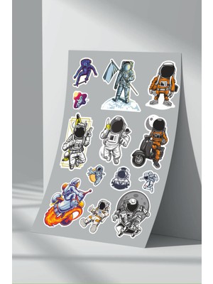 StickerMarket Astronot Uzay Sticker Seti (27)