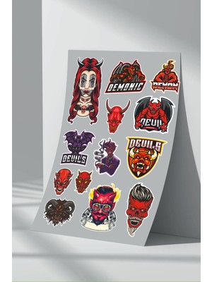 Stickermarket Devil Şeytan Sticker Seti (2)