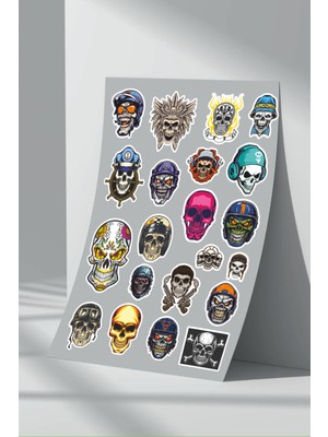 StickerMarket Kurukafa Skull Sticker Seti (7)