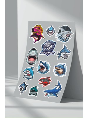 StickerMarket Köpek Balığı Shark Sticker Seti (1)