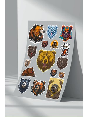 Stickermarket Ayı Bear Sticker Seti (11)