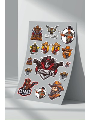 Stickermarket Cowboy Sticker Seti (2)