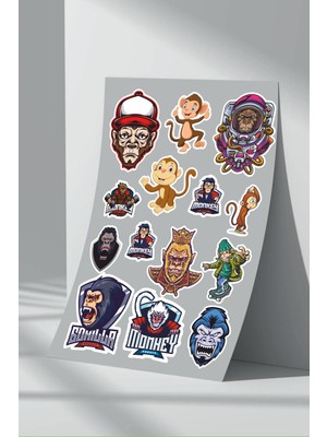 Stickermarket Goril Sticker Seti (4)