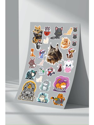 Stickermarket Kedi Sticker Seti (4)