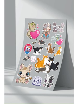 Stickermarket Kedi Sticker Seti (18)