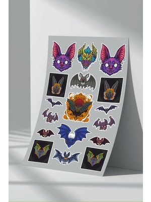 Stickermarket Yarasa Bat Sticker Seti (1)