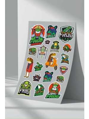 StickerMarket Frog Gaming Sticker Seti
