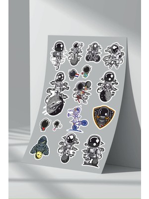 StickerMarket Astronot Uzay Sticker Seti (11)